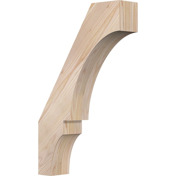 Ekena Millwork 3 1/2"W x 14"D x 22"H Balboa Smooth Knee Brace, Douglas Fir BRC04X14X22BOA00SDF - main